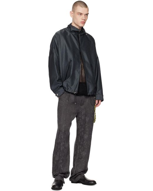 Song For The Mute Black Jacquard Jacket for men