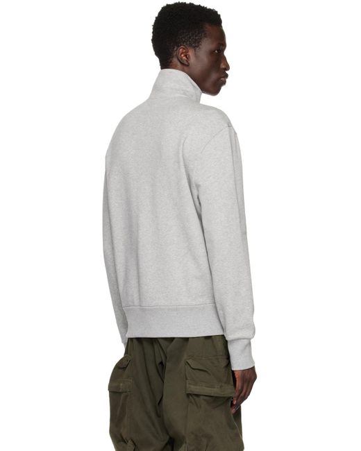 Moncler Black Gray Zip-up Sweater for men