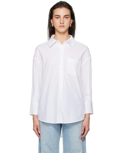 Anine Bing White Mika Shirt