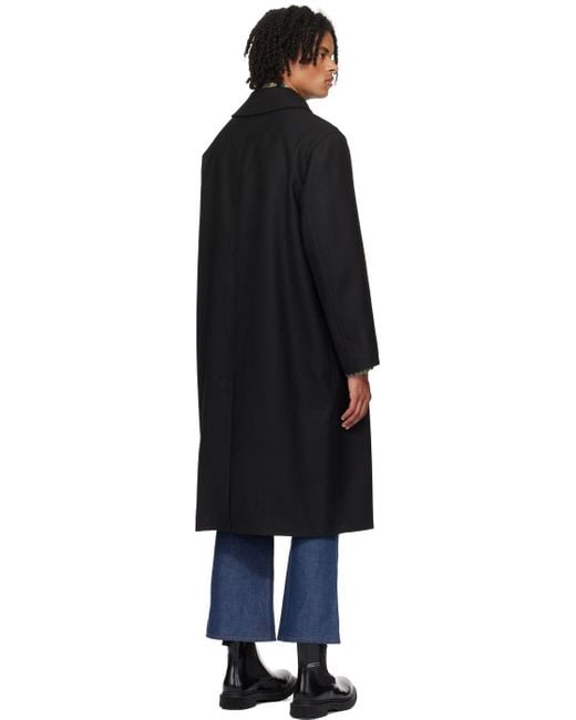 sunflower Pressstud Coat in Black for Men Lyst