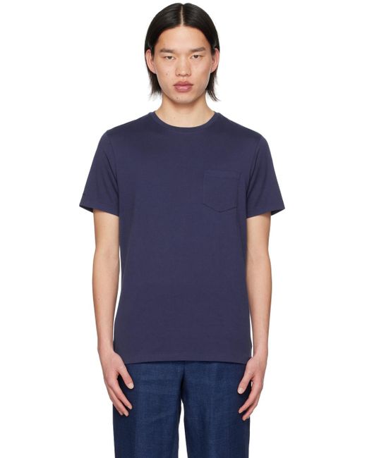 Ralph lauren label t-shirt bleu à poche Ralph Lauren Purple Label pour homme en coloris Blue