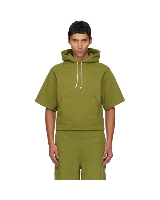 Veneda Carter Green Ssense Exclusive Short Sleeve Hoodie for men