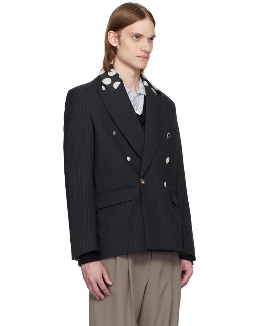 Charles Jeffrey Black Edinburgh Blazer for men