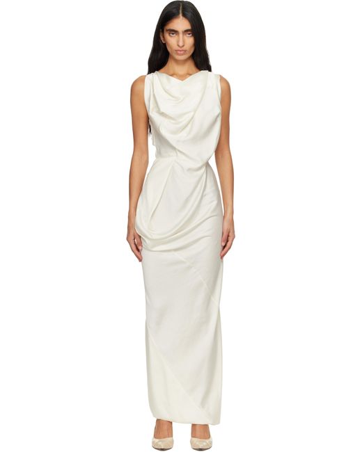Robe Longue Fond Blanc Cassé Vivienne Westwood en coloris Black