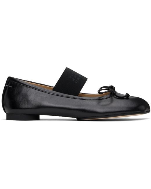 MM6 by Maison Margiela Black Anatomic Ballerina Flats