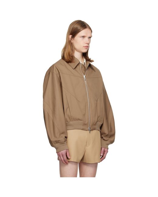 Louis-Gabriel Nouchi Natural Oversized Bomber Jacket for men
