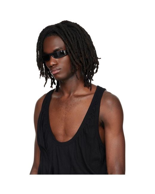 Rick Owens Gray Tower Fog Sunglasses for men