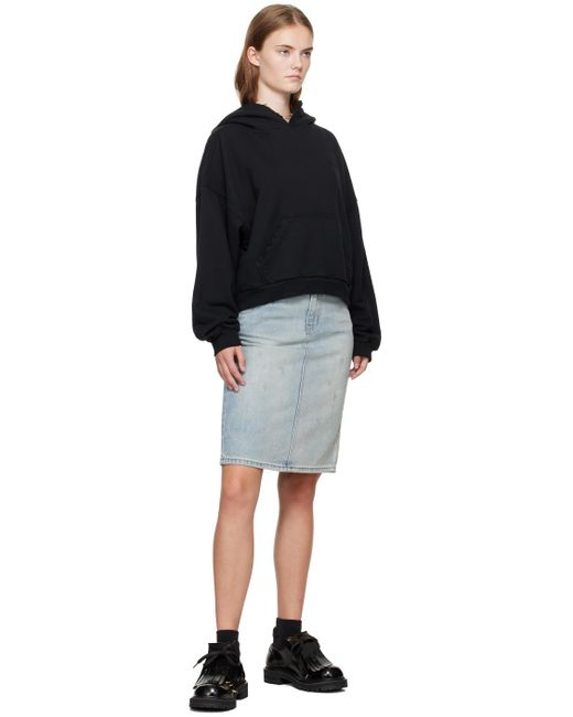 we11done Black Layered Hoodie