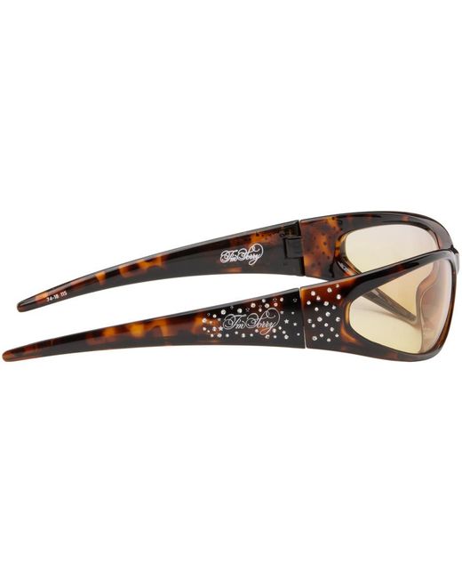 Im Sorry by Petra Collins Black Ssense Exclusive Mimi Wade Edition Crystal-Cut Sunglasses