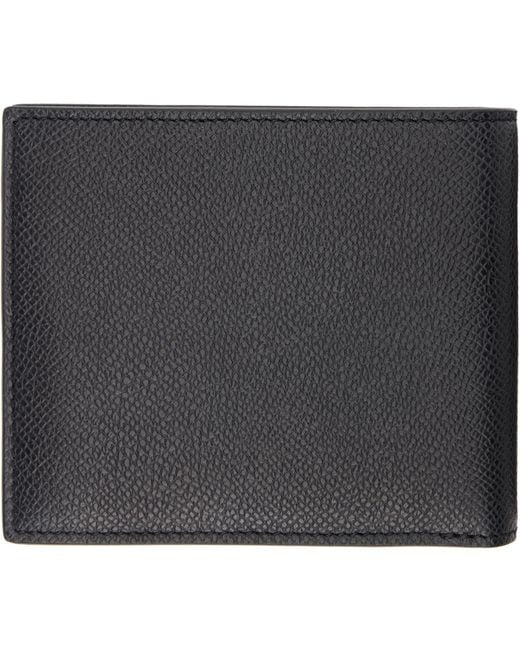 Tom Ford Black Small Grain Leather Bifold Wallet for men