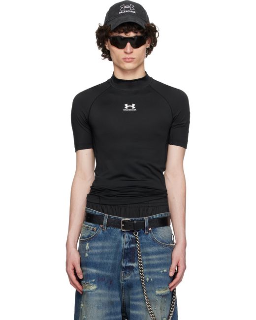 Balenciaga Under Armour Edition Mock Neck T-Shirt in Black