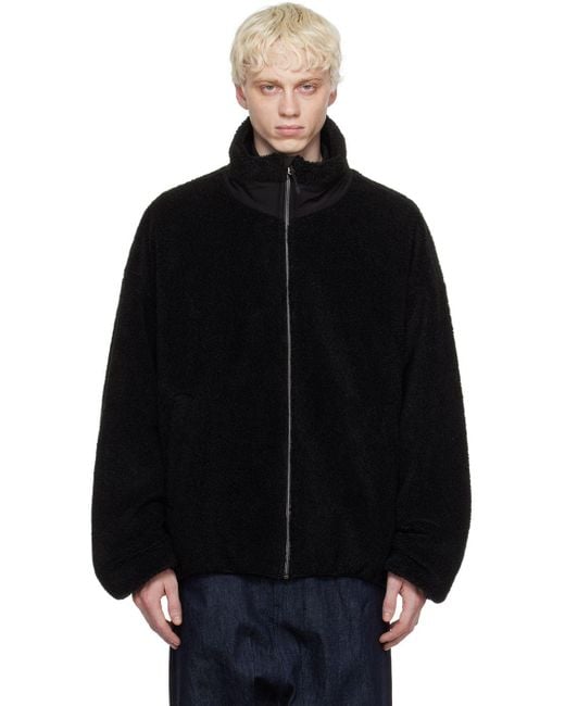 Fumito Ganryu 2-way Boa Jacket in Black for Men | Lyst