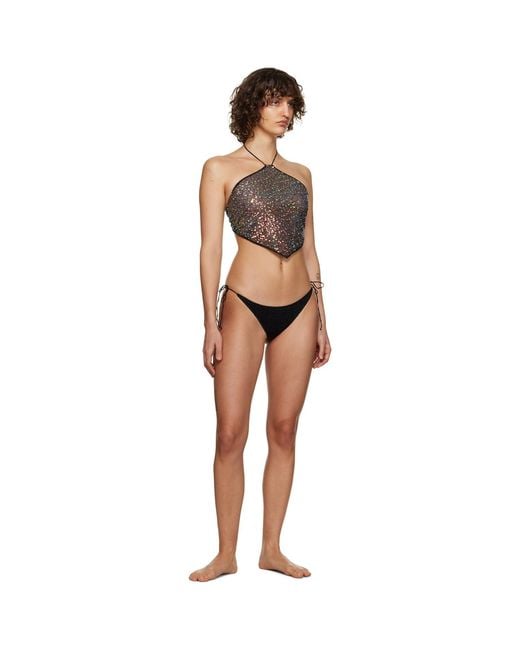 Oseree Black Lumière Bikini Bottoms