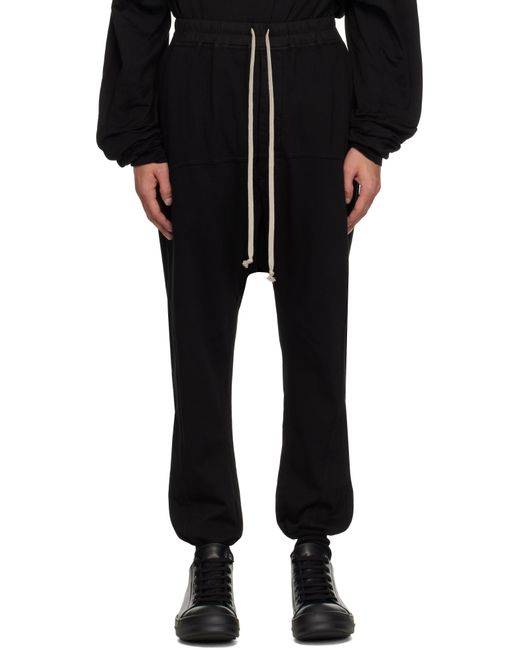 メンズ Rick Owens ブラック Hollywood ドローストリング スウェットパンツ Black