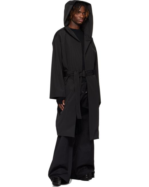 Manteau Long Noir À Capuche Rick Owens pour homme en coloris Black