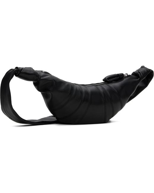 Lemaire Black Small Croissant Leather Bag