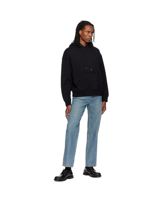 Wooyoungmi Black Flower Back Logo Hoodie for men