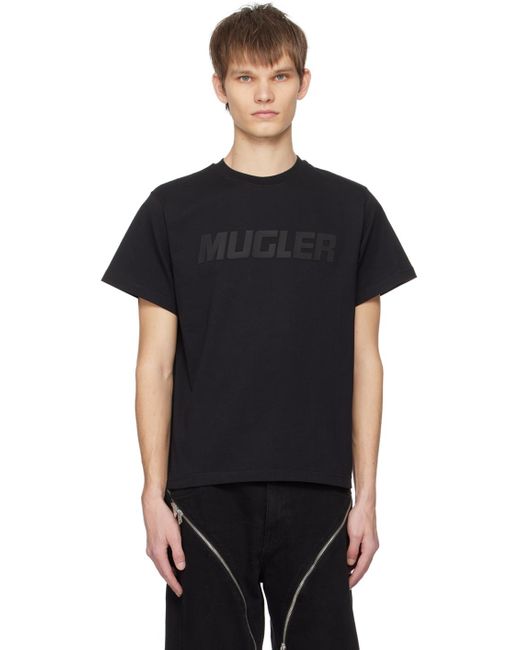 Mugler Black Bonded T-shirt for men
