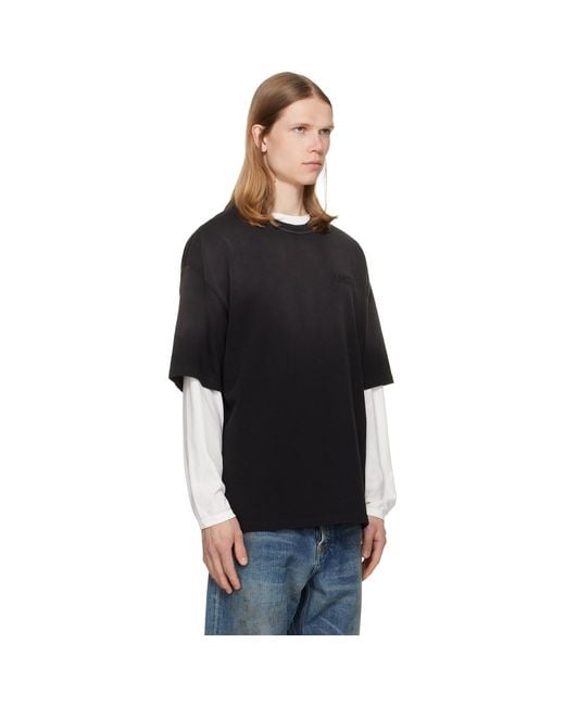 Amiri Black Bandana Patch Oversized T-Shirt for men