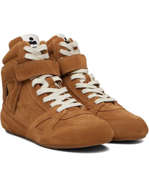 Isabel Marant Brown Tan Senny High Sneakers
