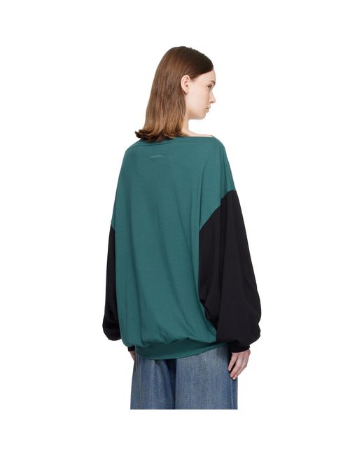 MM6 by Maison Margiela Green Upside Down Top