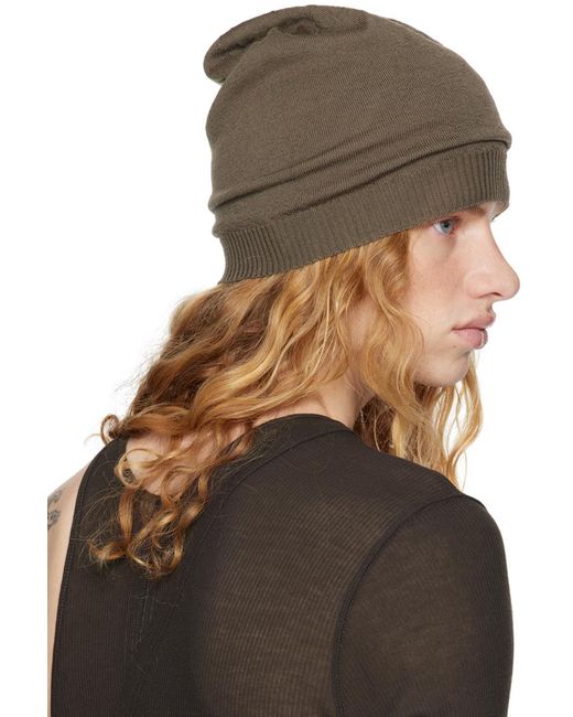 Rick Owens Medium Beanie in Brown for Men Lyst