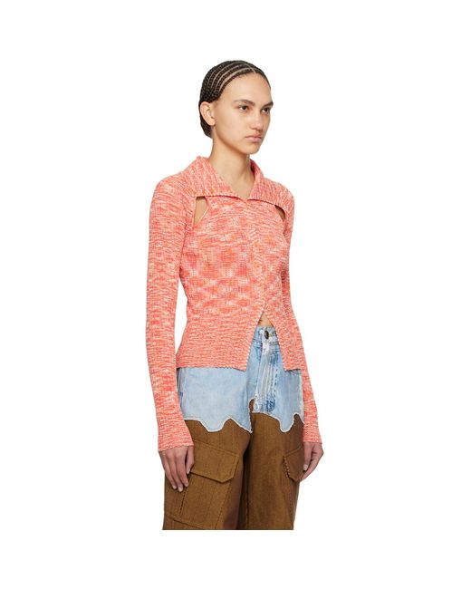 ANDERSSON BELL Orange Rozy Cardigan