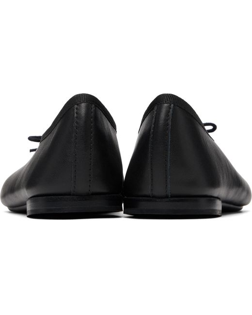 Repetto Black Lilouh Almond-Toe Ballerina Flats
