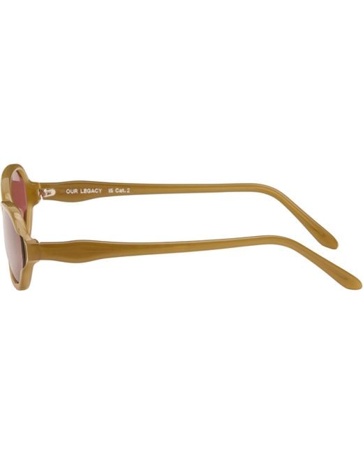 Our Legacy Pink Khaki Drain Sunglasses for men
