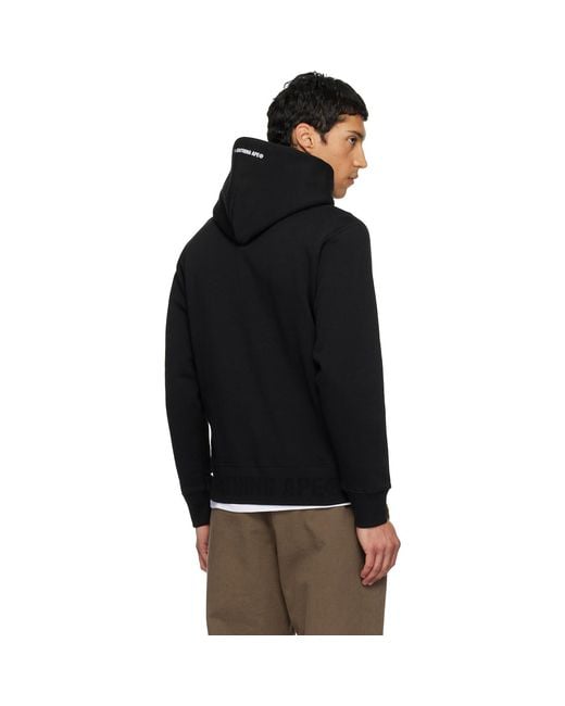 A Bathing Ape Black One Point Pullover Hoodie for men