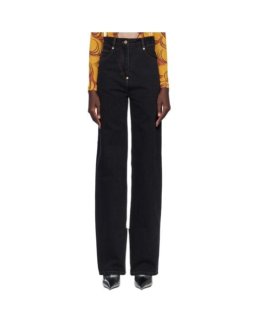 Pushbutton Black Back Panty Jeans