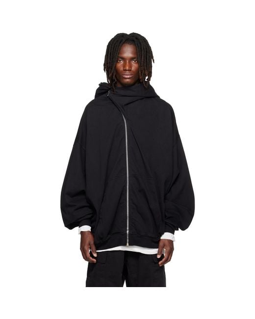 Rick Owens Black Tower Mountain Hun Hoodie for men