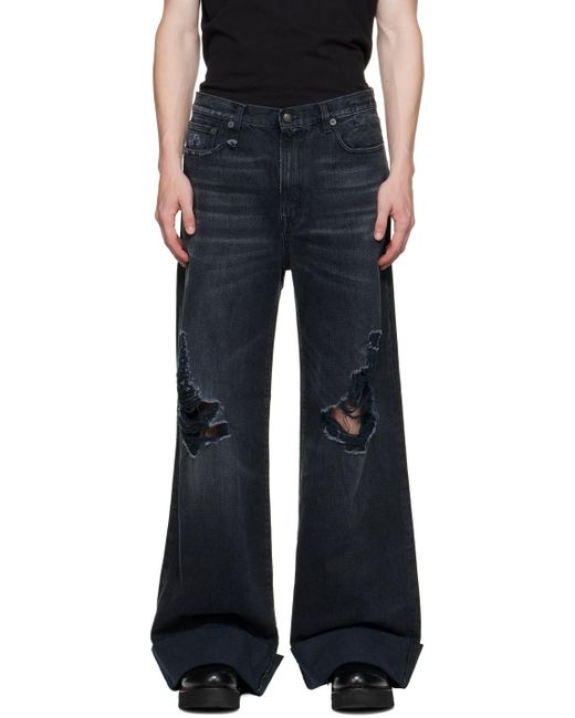 R13 Black Liam baggy Jeans for men