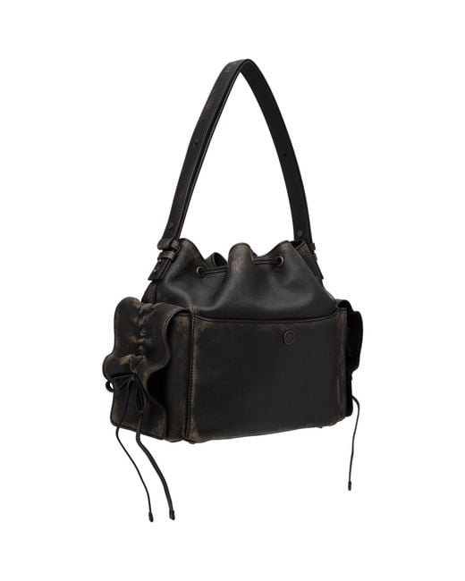 Acne Black Multipocket Bucket Bag