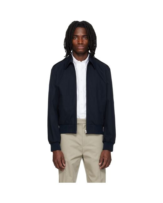 A.P.C. Blue Miles Bomber Jacket for men