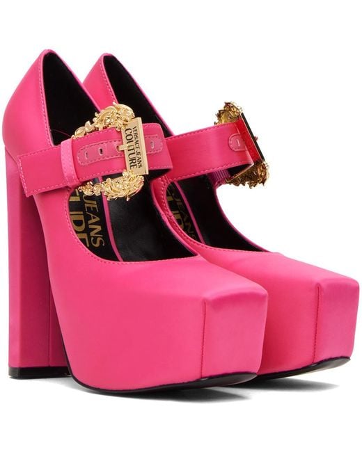 Versace Pink Hurley Platform Heels