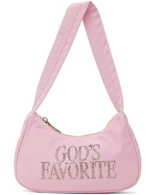 PRAYING Pink 'god's Favorite' Rhinestone Bag
