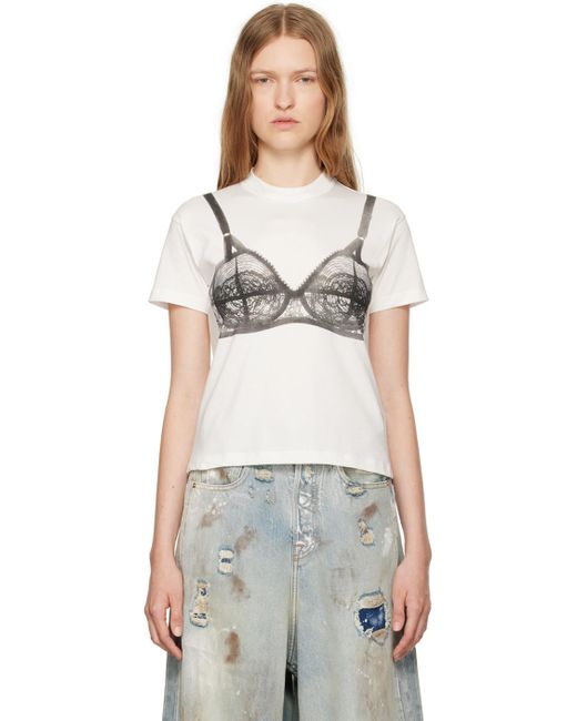 VAQUERA ホワイト Bra Tシャツ ブラック | Lyst