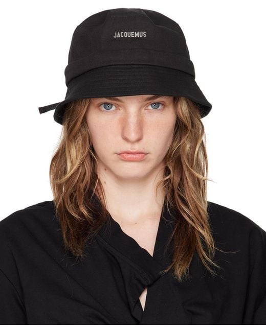 Jacquemus Les Classiquesコレクション ブラック The Gadjo バケットハット Black