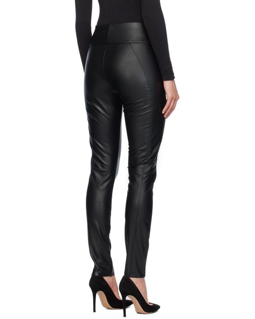 Wolford Black Edie Forming Faux-Leather Leggings