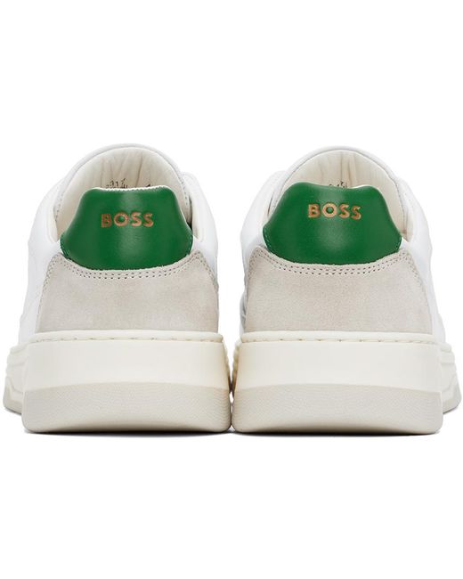 メンズ Boss ホワイト Aiden スニーカー Black