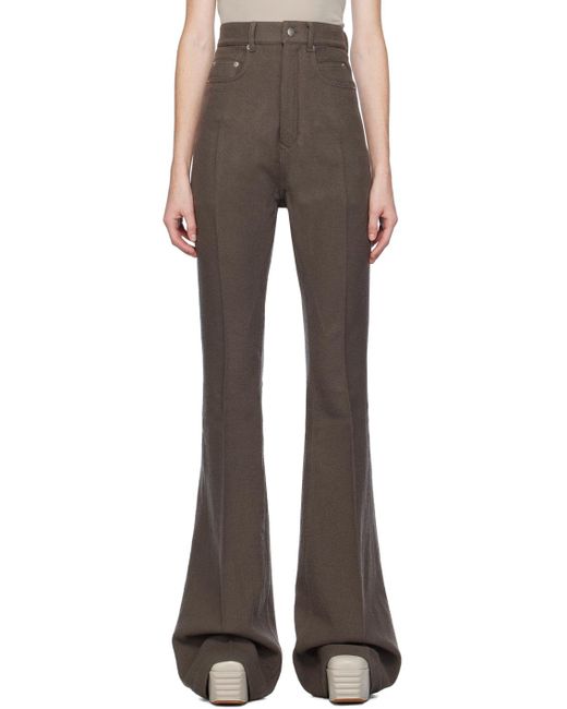 Rick Owens Black Gray Bolan Trousers