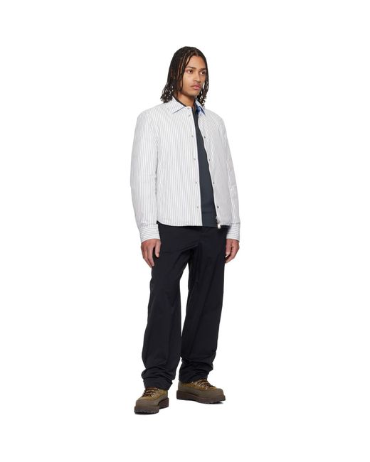 Moncler White Reversible Down Shirt Jacket for men
