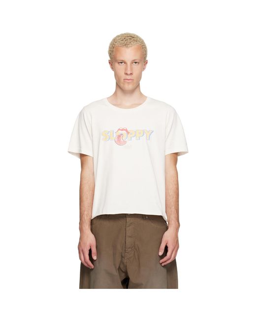 424 White Off- 'Sloppy' T-Shirt for men