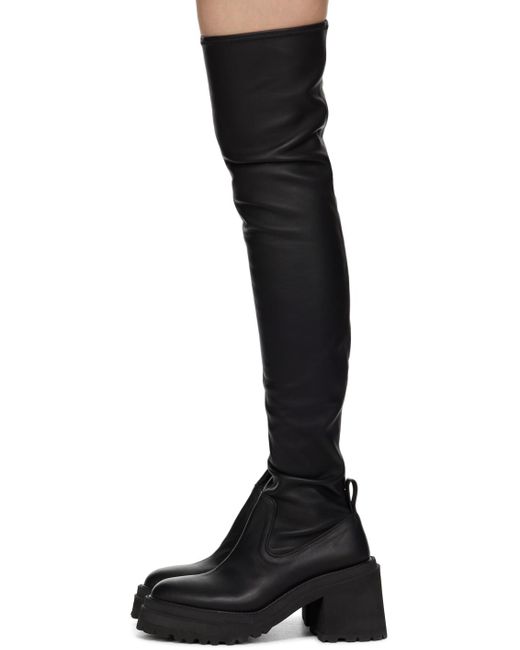 Undercover Black Leather Tall Boots