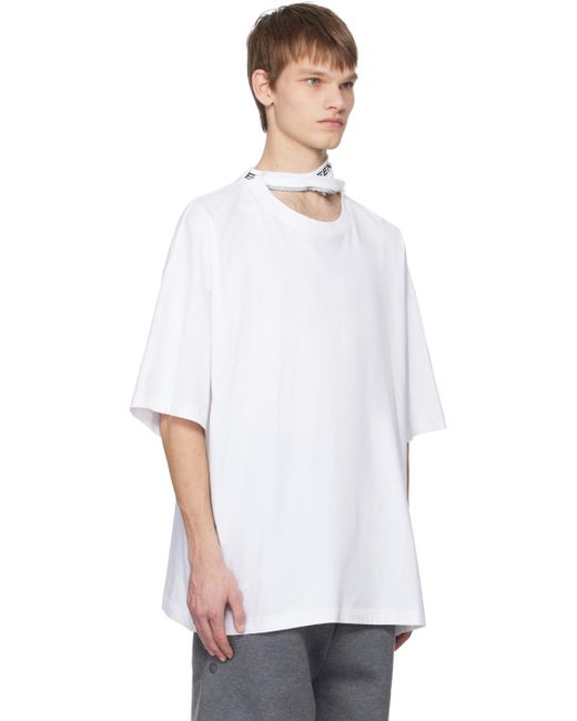 T-shirt blanc à col modifié - ever Y. Project pour homme en coloris White
