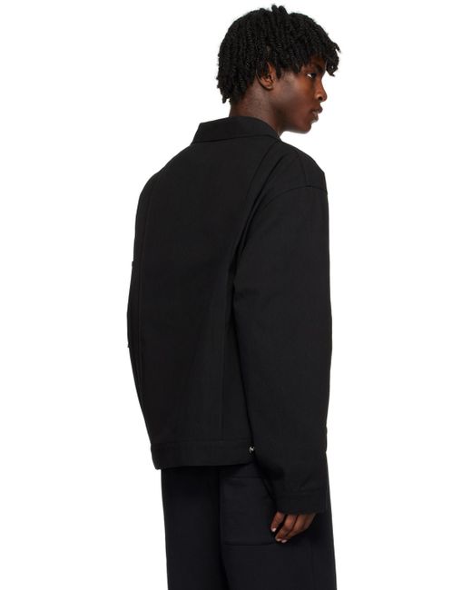 Acne Black Blacak Spread Collar Jacket for men