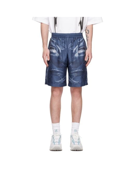 Burberry Blue Shark Shorts for men