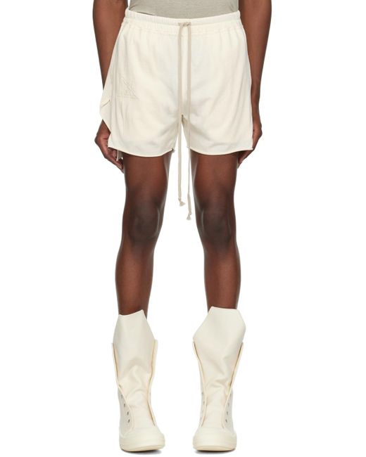 Rick Owens Natural Off- Champion Edition Dolphin Shorts for men