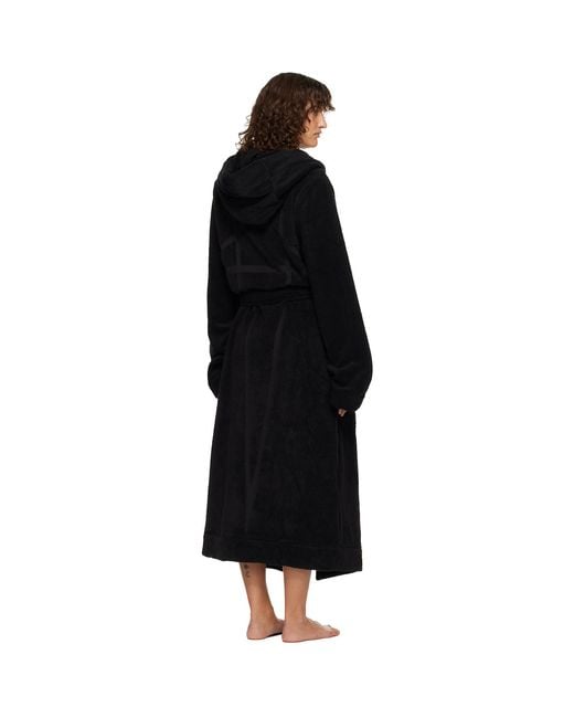 Rick Owens Black Temple Pentagram Bathrobe